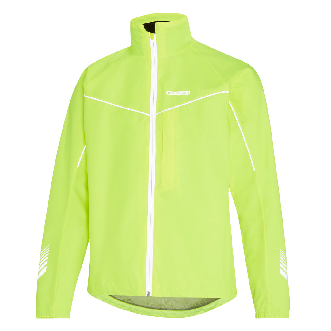 Madison Protec men's waterproof jacket, Hi- Viz Yellow